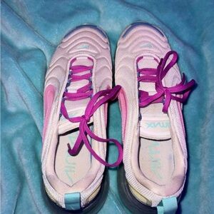Nike shoes, few stains but nothing major can get stains out with stain remover.